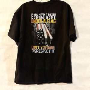 American Patriot Military Veteran Casket Black Short Sleeve Tee T Shirt XL